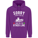 Funny Fishing Fisherman On the Other Line Mens 80% Cotton Hoodie Purple