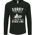 Funny Fishing Fisherman On the Other Line Mens Long Sleeve T-Shirt Black