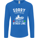 Funny Fishing Fisherman On the Other Line Mens Long Sleeve T-Shirt Royal Blue