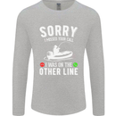 Funny Fishing Fisherman On the Other Line Mens Long Sleeve T-Shirt Sports Grey