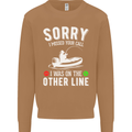 Funny Fishing Fisherman On the Other Line Mens Sweatshirt Jumper Caramel Latte