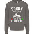 Funny Fishing Fisherman On the Other Line Mens Sweatshirt Jumper Charcoal