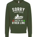 Funny Fishing Fisherman On the Other Line Mens Sweatshirt Jumper Forest Green