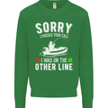 Funny Fishing Fisherman On the Other Line Mens Sweatshirt Jumper Irish Green