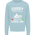 Funny Fishing Fisherman On the Other Line Mens Sweatshirt Jumper Light Blue