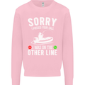Funny Fishing Fisherman On the Other Line Mens Sweatshirt Jumper Light Pink