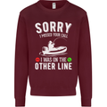 Funny Fishing Fisherman On the Other Line Mens Sweatshirt Jumper Maroon
