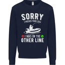 Funny Fishing Fisherman On the Other Line Mens Sweatshirt Jumper Navy Blue