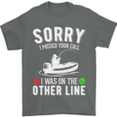 Funny Fishing Fisherman On the Other Line Mens T-Shirt Cotton Gildan Charcoal