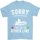 Funny Fishing Fisherman On the Other Line Mens T-Shirt Cotton Gildan Light Blue