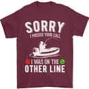 Funny Fishing Fisherman On the Other Line Mens T-Shirt Cotton Gildan Maroon