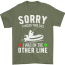 Funny Fishing Fisherman On the Other Line Mens T-Shirt Cotton Gildan Military Green