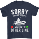 Funny Fishing Fisherman On the Other Line Mens T-Shirt Cotton Gildan Navy Blue