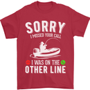 Funny Fishing Fisherman On the Other Line Mens T-Shirt Cotton Gildan Red