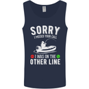 Funny Fishing Fisherman On the Other Line Mens Vest Tank Top Navy Blue