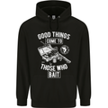 Funny Fishing Those Who Bait Fisherman Childrens Kids Hoodie Black