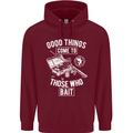 Funny Fishing Those Who Bait Fisherman Childrens Kids Hoodie Maroon