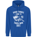Funny Fishing Those Who Bait Fisherman Childrens Kids Hoodie Royal Blue
