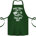 Funny Fishing Those Who Bait Fisherman Cotton Apron 100% Organic Forest Green