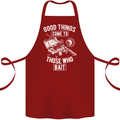 Funny Fishing Those Who Bait Fisherman Cotton Apron 100% Organic Maroon