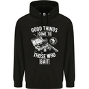 Funny Fishing Those Who Bait Fisherman Mens 80% Cotton Hoodie Black