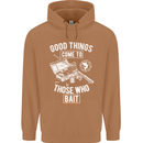 Funny Fishing Those Who Bait Fisherman Mens 80% Cotton Hoodie Caramel Latte