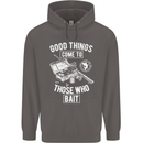 Funny Fishing Those Who Bait Fisherman Mens 80% Cotton Hoodie Charcoal