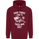 Funny Fishing Those Who Bait Fisherman Mens 80% Cotton Hoodie Maroon
