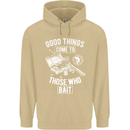 Funny Fishing Those Who Bait Fisherman Mens 80% Cotton Hoodie Sand