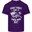 Funny Fishing Those Who Bait Fisherman Mens Cotton T-Shirt Tee Top Purple
