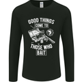 Funny Fishing Those Who Bait Fisherman Mens Long Sleeve T-Shirt Black