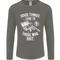 Funny Fishing Those Who Bait Fisherman Mens Long Sleeve T-Shirt Charcoal