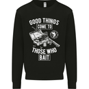 Funny Fishing Those Who Bait Fisherman Mens Sweatshirt Jumper Black