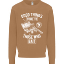 Funny Fishing Those Who Bait Fisherman Mens Sweatshirt Jumper Caramel Latte