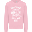 Funny Fishing Those Who Bait Fisherman Mens Sweatshirt Jumper Light Pink