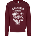 Funny Fishing Those Who Bait Fisherman Mens Sweatshirt Jumper Maroon