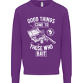 Funny Fishing Those Who Bait Fisherman Mens Sweatshirt Jumper Purple