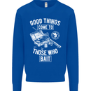 Funny Fishing Those Who Bait Fisherman Mens Sweatshirt Jumper Royal Blue