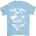 Funny Fishing Those Who Bait Fisherman Mens T-Shirt Cotton Gildan Light Blue