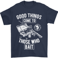Funny Fishing Those Who Bait Fisherman Mens T-Shirt Cotton Gildan Navy Blue