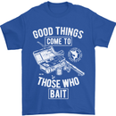 Funny Fishing Those Who Bait Fisherman Mens T-Shirt Cotton Gildan Royal Blue