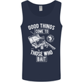 Funny Fishing Those Who Bait Fisherman Mens Vest Tank Top Navy Blue