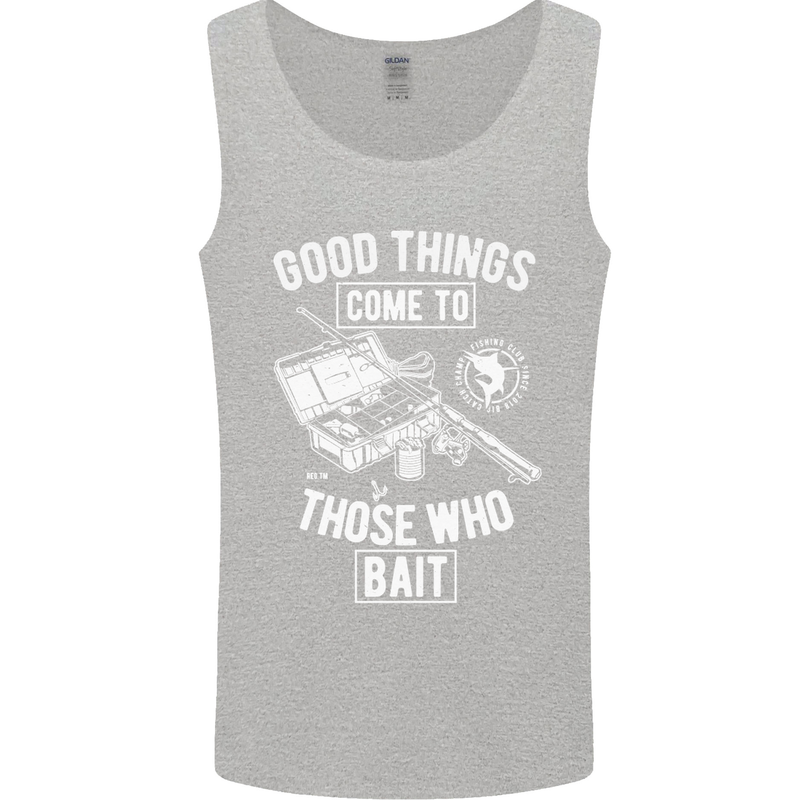 Funny Fishing Those Who Bait Fisherman Mens Vest Tank Top Sports Grey