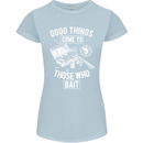 Funny Fishing Those Who Bait Fisherman Womens Petite Cut T-Shirt Light Blue