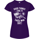 Funny Fishing Those Who Bait Fisherman Womens Petite Cut T-Shirt Purple