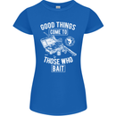 Funny Fishing Those Who Bait Fisherman Womens Petite Cut T-Shirt Royal Blue