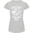 Funny Fishing Those Who Bait Fisherman Womens Petite Cut T-Shirt Sports Grey