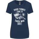 Funny Fishing Those Who Bait Fisherman Womens Wider Cut T-Shirt Navy Blue