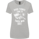 Funny Fishing Those Who Bait Fisherman Womens Wider Cut T-Shirt Sports Grey