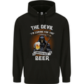 Funny Grim Reaper Devil With Beer Alcohol Mens Hoodie Black